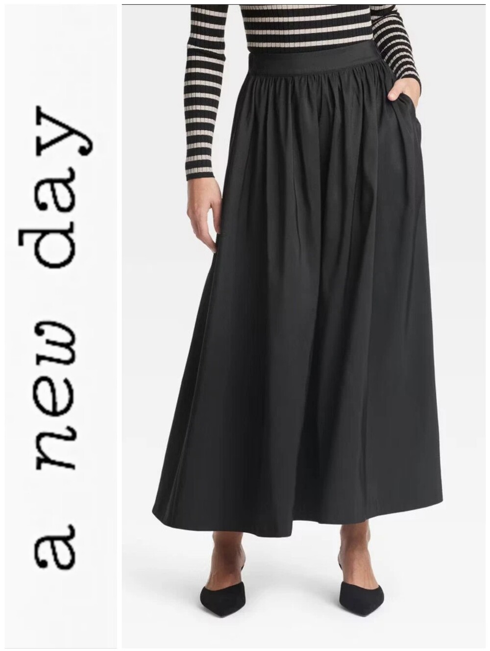 Voluminous A-line Maxi Skirt
